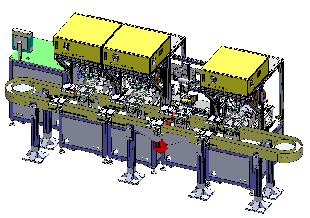 蜘蛛手泡棉贴装连线自动化sw18可编辑